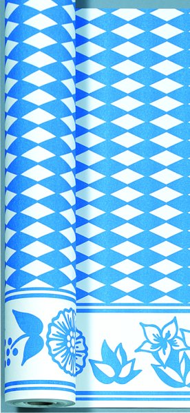 Tischtuchrolle, Blau, Weiss, 0.90 x 40 m