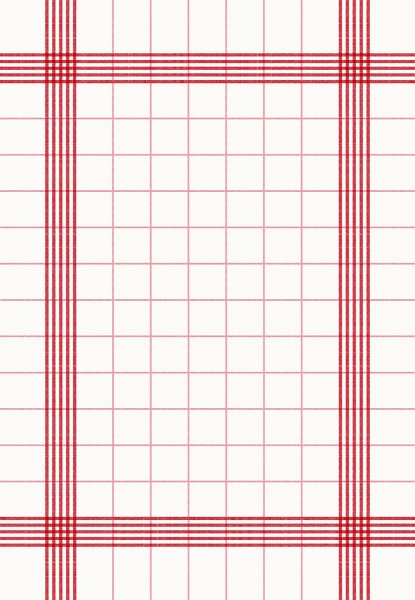 Towel Napkin, 38 x 54 cm, weiss/rot / blanc/rouge