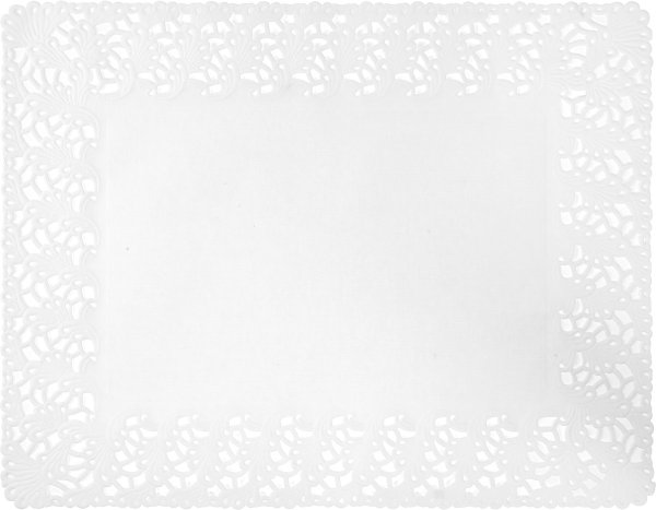 Tortenspitzen Rechteckig, 35 x 45 cm, weiss / blanc