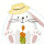 Papierservietten, Gelb, Weiss, 33 x 33 cm, Bunny with Hat 1 x 12 Stk. (12 Stk.)