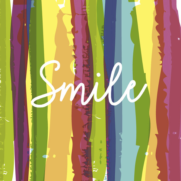 Papierservietten, bunt, gestreift, 24 x 24 cm, Smile 1 x 20 Stk. (20 Stk.)