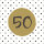 Zelltuch-Servietten, Gold, Schwarz, 33 x 33 cm, 50th Happy Birthday 1 x 20 Stk. (20 Stk.)