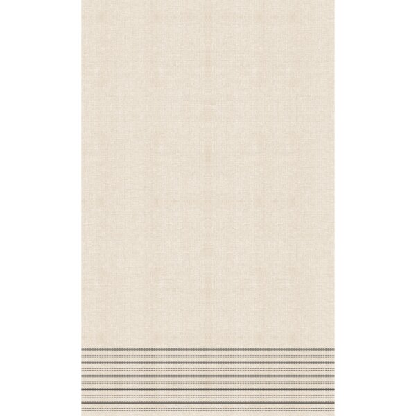 Tischdecke Papier, Beige, Schwarz, 138 x 220 cm, Linen Lines Black 1 Stk.