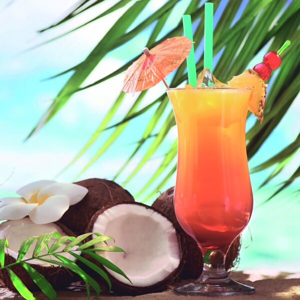 Papierservietten, bunt, 33 x 33 cm, Fruity Tropic 1 x 20 Stk. (20 Stk.)