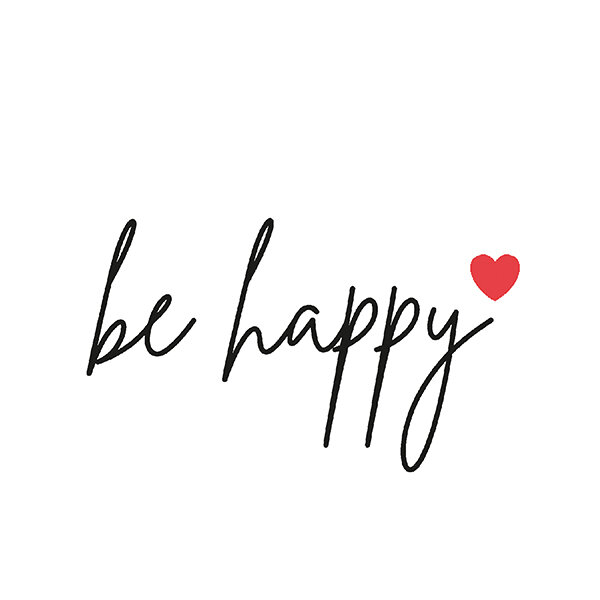 Papierservietten, Weiss, Schwarz, 33 x 33 cm, Happy Heart 1 x 20 Stk. (20 Stk.)