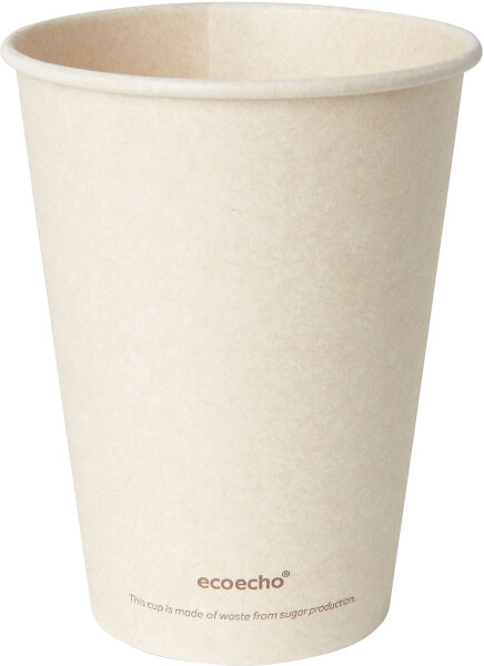 Bio Bagasse Becher, crème, 35 cl 1 x 10 Stk. (10 Stk.)