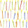 Papierservietten, bunt, 33 x 33 cm, B-day candles 1 x 20 Stk. (20 Stk.)