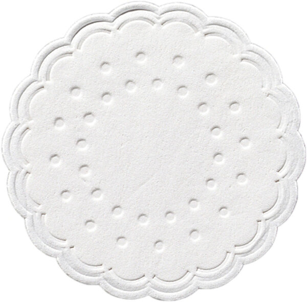 Papieruntersetzer 8-lagig Ø 7,5 cm, Tissue Uni «weiss» 1 x 250 Stk. (250 Stk.)
