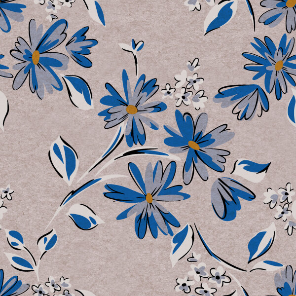 Papierservietten, Braun, Blau, 24 x 24 cm, Blue Spring 1 x 25 Stk. (25 Stk.)