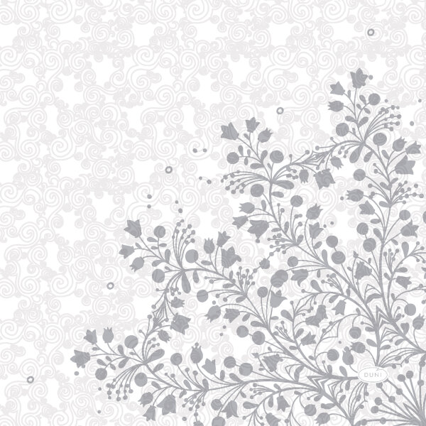 Papierservietten, Grau, 33 x 33 cm, Glamour 1 x 20 Stk. (20 Stk.)