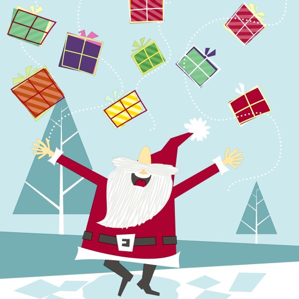 Papierservietten, bunt, 33 x 33 cm, Xmas Hurray 1 x 20 Stk. (20 Stk.)
