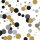 Papierservietten, bunt, 24 x 24 cm, Festive Bubbles Black 1 x 20 Stk. (20 Stk.)