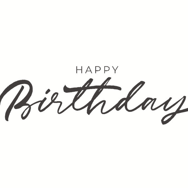 Zelltuch-Servietten, Weiss, Schwarz, 33 x 33 cm, Happy Birthday 1 x 20 Stk. (20 Stk.)