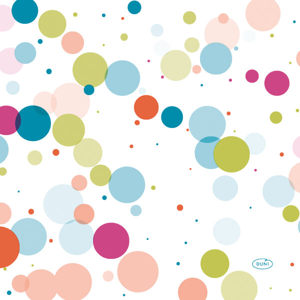 Papierservietten, bunt, 33 x 33 cm, Festive Bubbles Multi 1 x 20 Stk. (20 Stk.)