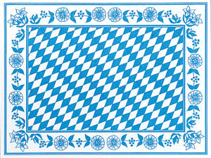 Tischset Papier, Blau, Weiss, 30 x 40 cm, 100 Stk. 1 x 100 Stk. (100 Stk.)