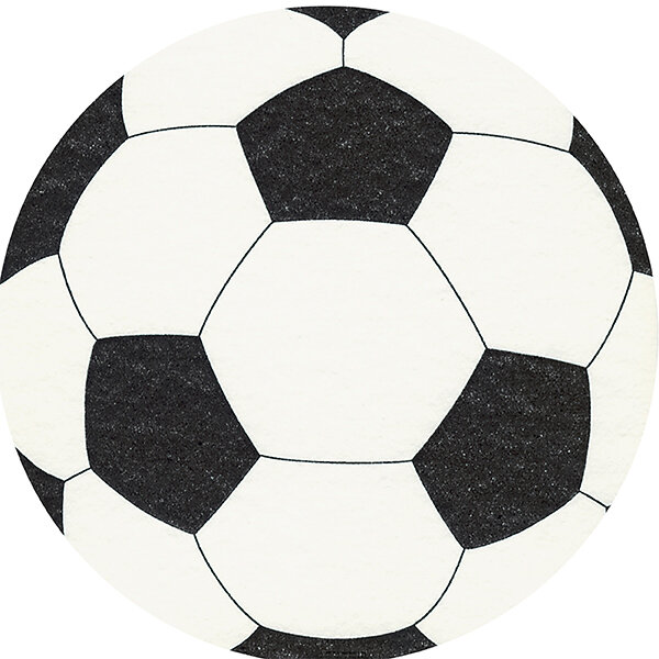 Silhouettes Papierservietten, Weiss, Schwarz, 33 x 33 cm, Football 1 x 12 Stk. (12 Stk.)