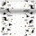 Tischset, Tischläufer, Tête-à-Tête Papier, Schwarz, Weiss, 40 x 480 cm, Magic Winter 1 Stk.