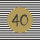 Zelltuch-Servietten, Gold, Schwarz, 33 x 33 cm, 40th Happy Birthday 1 x 20 Stk. (20 Stk.)