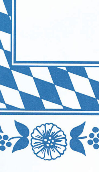 Mitteldecke Papier, Weiss, Blau, 84 x 84 cm 10 x 1 Stk. (10 Stk.)
