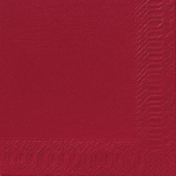 Papierservietten, Bordeaux, 24 x 24 cm 12 x 20 Stk. (240 Stk.)