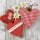 Papierservietten, Rot, 24 x 24 cm, Bavarian Hearts 12 x 20 Stk. (240 Stk.)