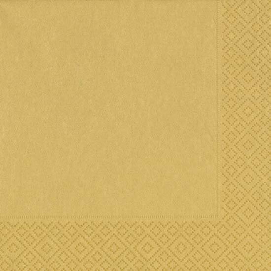 Papierservietten, Gold, 33 x 33 cm 12 x 20 Stk. (240 Stk.)