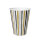 Bio Pappbecher, bunt, 24 cl, Stripes Black and Gold 20 x 10 Stk. (200 Stk.)