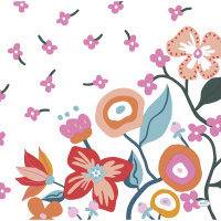 Papierservietten, bunt, 40 x 40 cm, Vibrant Bloom 12 x 12...