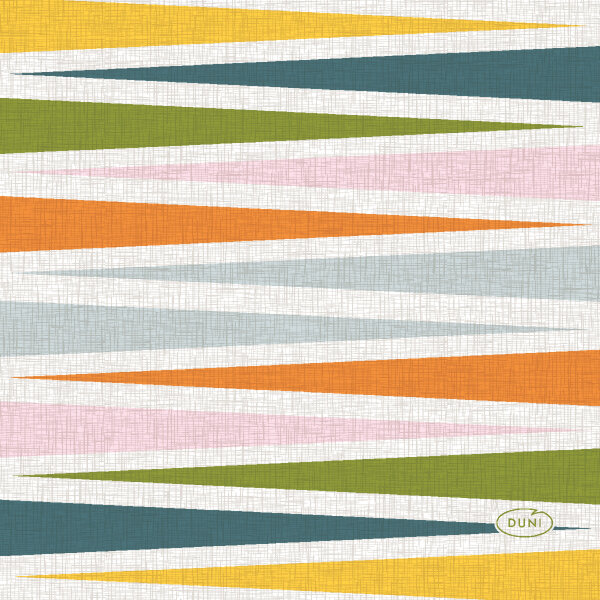 Papierservietten, bunt, 24 x 24 cm, Cabana Stripe & Triangle 1 x 20 Stk. (20 Stk.)