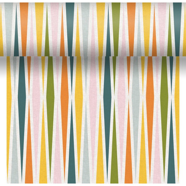 Tischset, Tischläufer, Tête-à-Tête Papier, bunt, 40 x 480 cm, Cabana Stripe & Triangle 8 x 1 Stk. (8 Stk.)