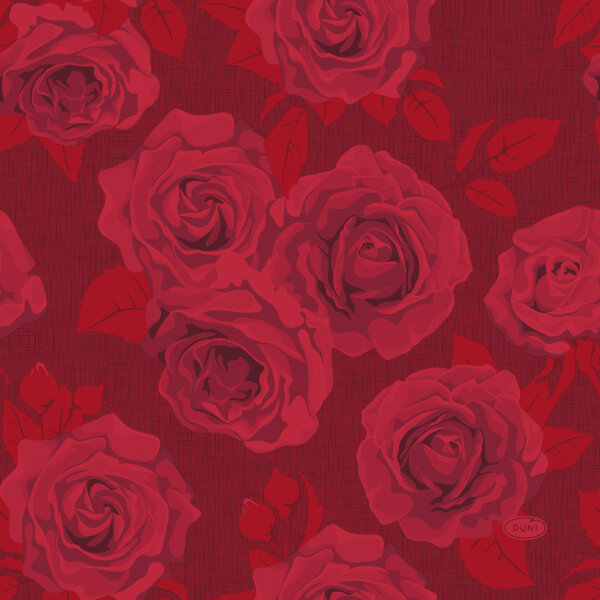 Papierservietten, Rot, 33 x 33 cm, Rich Roses 1 x 20 Stk. (20 Stk.)