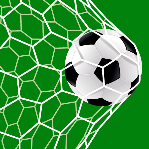 Papierservietten, Grün, 33 x 33 cm, Football Goal 1 x 20 Stk. (20 Stk.)