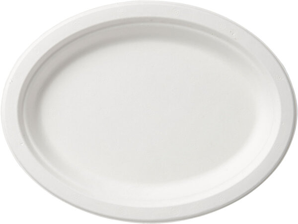 Bio Servierteller, Bagasse, 32 cm 1 x 4 Stk. (4 Stk.)