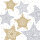 Papierservietten, Weiss, Silber, 33 x 33 cm, Snowstars White 1 x 20 Stk. (20 Stk.)