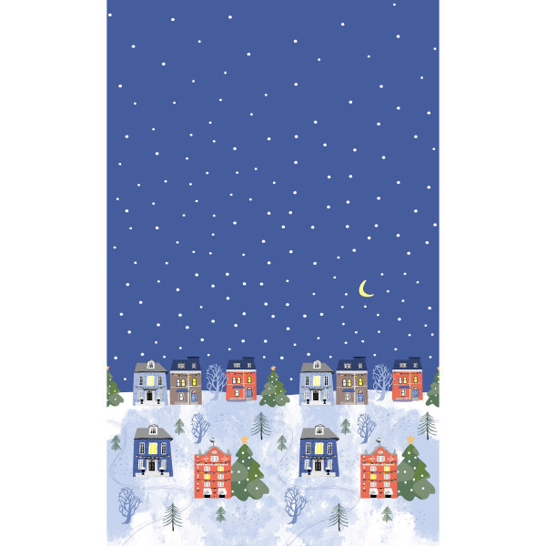 Tischdecke Dunicel, Blau, Weiss, 138 x 220 cm, Winter Wonders 1 Stk.