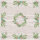 Mitteldecke Papier, Beige, Grün, 84 x 84 cm, Winter Greenery 10 x 1 Stk. (10 Stk.)