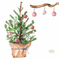 Papierservietten, Beige, Grün, 24 x 24 cm, Tree and...