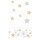 Tischdecke Dunicel, Weiss, Gold, 138 x 280 cm, Snowstars White