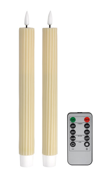 LED Kronenkerzen, Beige, 2 Stk. 1 x 2 Stk. (2 Stk.)