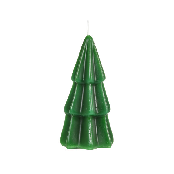 Dekorative Kerze Noel Tree, Dunkelgrün, 108 x ø 53 mm, ca. 9 Std.