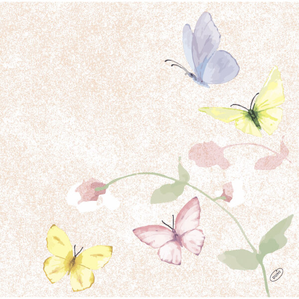 Papierservietten, Rosa, bunt, 40 x 40 cm, Sweet Peach 12 x 12 Stk. (144 Stk.)