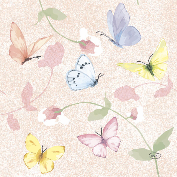 Papierservietten, Rosa, bunt, 33 x 33 cm, Sweet Peach 1 x 20 Stk. (20 Stk.)