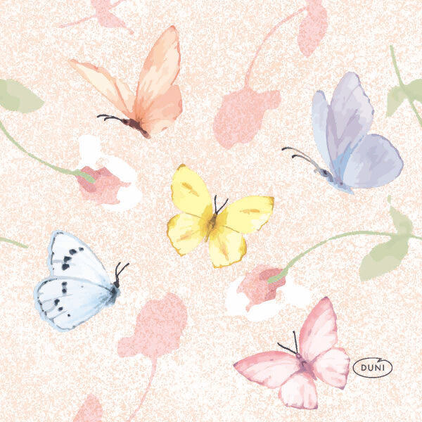 Papierservietten, Rosa, bunt, 24 x 24 cm, Sweet Peach 1 x 20 Stk. (20 Stk.)