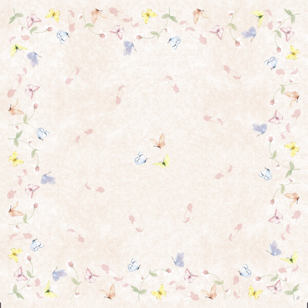 Mitteldecke Papier, Rosa, bunt,  84 x 84 cm, Sweet Peach 1 Stk.