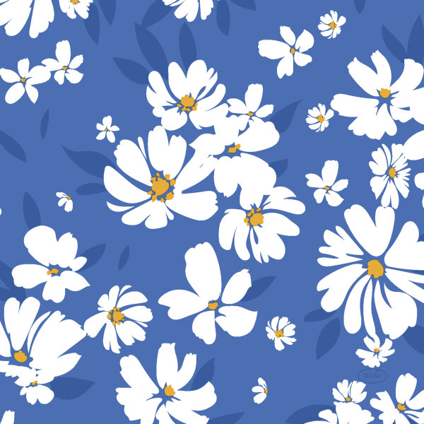 Papierservietten, Blau, Weiss, 33 x 33 cm, Sunny Day Blue 1 x 20 Stk. (20 Stk.)