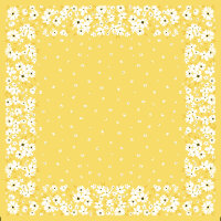 Mitteldecke Papier, Gelb, Weiss, 84 x 84 cm, Sunny Day 1...