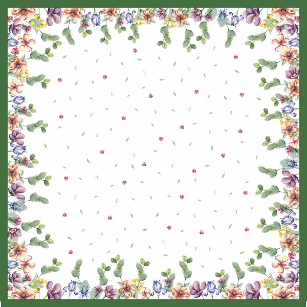 Mitteldecke Papier, Grün, bunt, 84 x 84 cm, Breezy Butterflies 10 x 1 Stk. (10 Stk.)