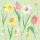 Papierservietten, bunt, 33 x 33 cm, Spring Melody 1 x 50 Stk. (50 Stk.)