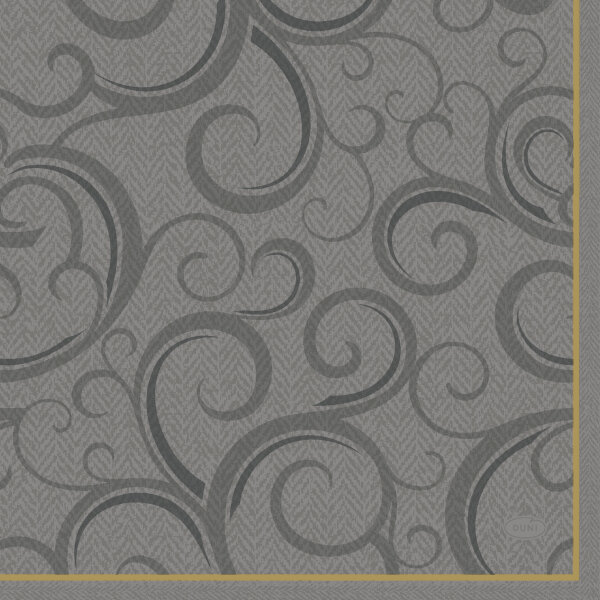 Papierservietten, Grau, 33 x 33 cm, Elegant Swirls 1 x 20 Stk. (20 Stk.)