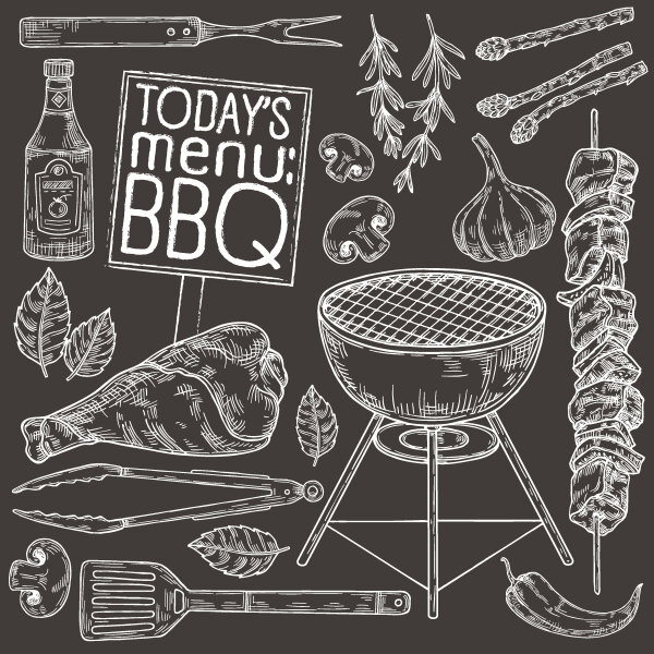 Papierservietten, Schwarz, Weiss, 33 x 33 cm, Bbq Today 12 x 20 Stk. (240 Stk.)